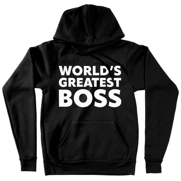 World's Greatest Boss Hooded Sweatshirt - Best Boss Hoodie - Printed Hoodie