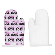 Lady Boss Oven Mitt - Girl Boss Oven Glove - Graphic Cooking Gloves