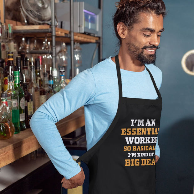 Essential Worker Apron - Funny Saying Cooking Apron - Sarcastic Apron for Men for Women