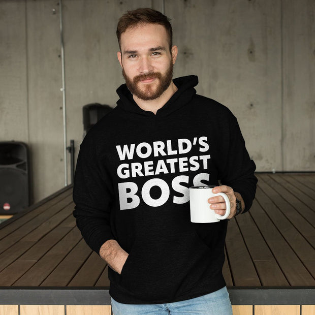 World's Greatest Boss Hooded Sweatshirt - Best Boss Hoodie - Printed Hoodie