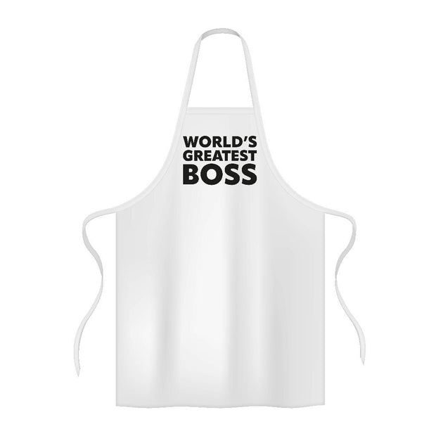 World's Greatest Boss Apron - Best Boss Cooking Apron - Printed Apron for Men for Women