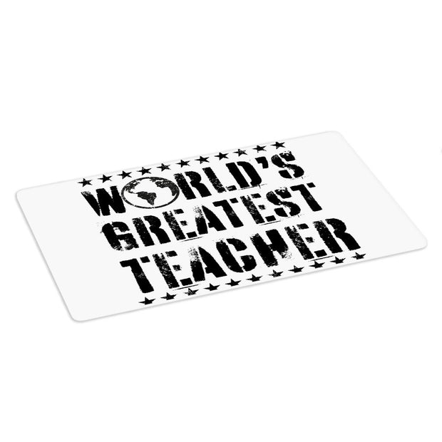 World's Greatest Teacher Placemats 2 PCS - Vintage Placemats for Kitchen Table - Best Teacher Table Mats