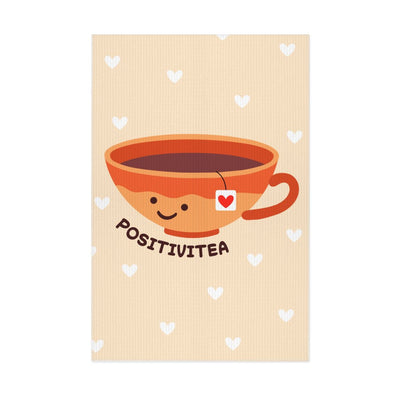 Positivitea Kitchen Towel - Cute Towel - Graphic Waffle Towel