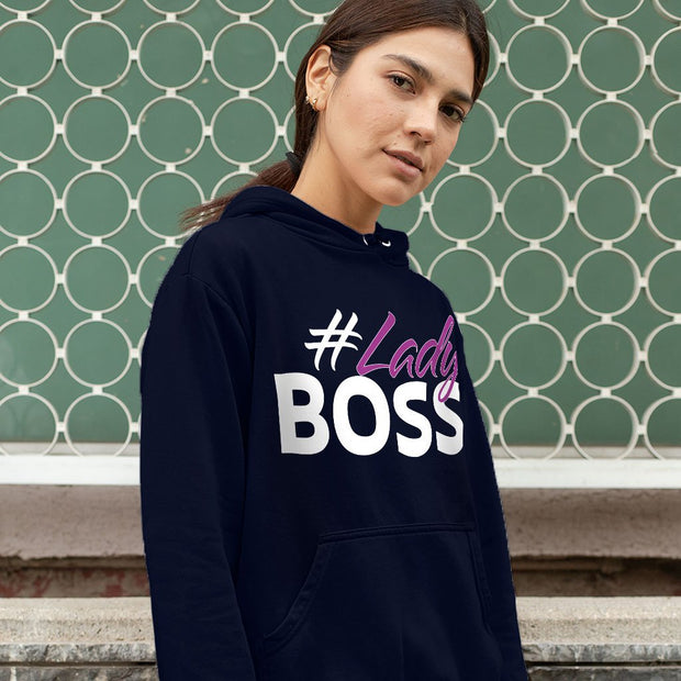 Lady Boss Hooded Sweatshirt - Girl Boss Hoodie - Graphic Hoodie