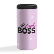 Lady Boss Insulated Slim Can Cooler - Girl Boss Can Cooler - Graphic Insulated Slim Can Cooler