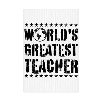 World's Greatest Teacher Kitchen Towel - Vintage Towel - Best Teacher Waffle Towel