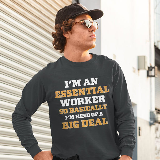 Essential Worker Sweatshirt - Funny Saying Crewneck Sweatshirt - Sarcastic Sweatshirt