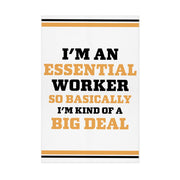 Essential Worker Kitchen Towel - Funny Saying Towel - Sarcastic Waffle Towel