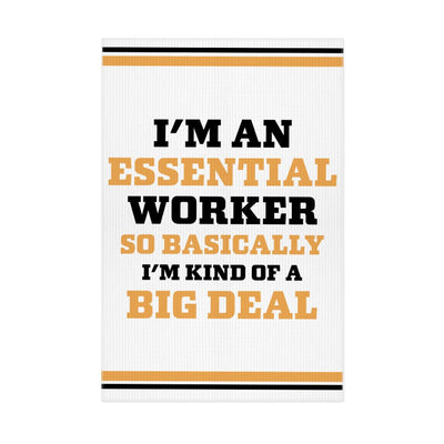 Essential Worker Kitchen Towel - Funny Saying Towel - Sarcastic Waffle Towel