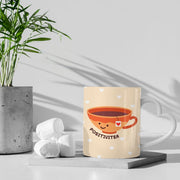 Positivitea Mug with Heart Handle - Cute Mug - Graphic Ceramic Mug