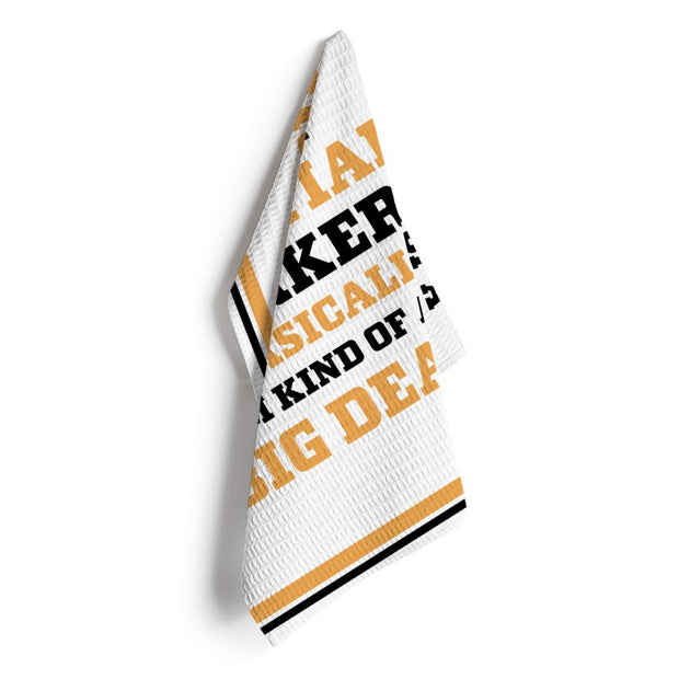 Essential Worker Kitchen Towel - Funny Saying Towel - Sarcastic Waffle Towel