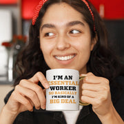 Essential Worker Mug - Funny Saying Gold Rim and Handle Mug - Sarcastic Mug