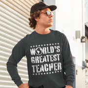 World's Greatest Teacher Sweatshirt - Vintage Crewneck Sweatshirt - Best Teacher Sweatshirt