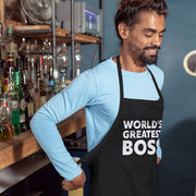 World's Greatest Boss Apron - Best Boss Cooking Apron - Printed Apron for Men for Women