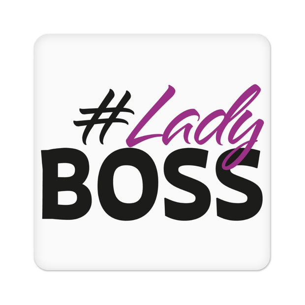 Lady Boss Square Coaster - Girl Boss Coaster - Graphic Coasters for Drinks