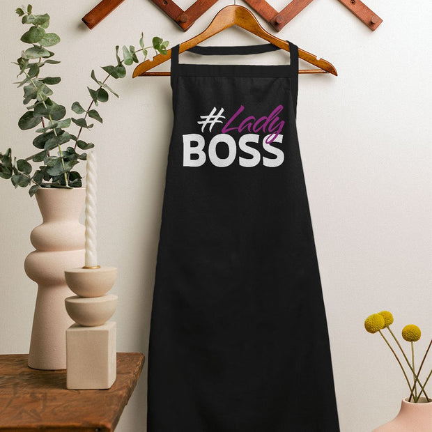 Lady Boss Apron - Girl Boss Cooking Apron - Graphic Apron for Women