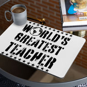 World's Greatest Teacher Placemats 2 PCS - Vintage Placemats for Kitchen Table - Best Teacher Table Mats