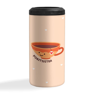 Positivitea Insulated Slim Can Cooler - Cute Can Cooler - Graphic Insulated Slim Can Cooler