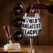 World's Greatest Teacher Wine Glass Sleeve - Vintage Sleeves for Wine Glass - Best Teacher Wine Glass Sleeve