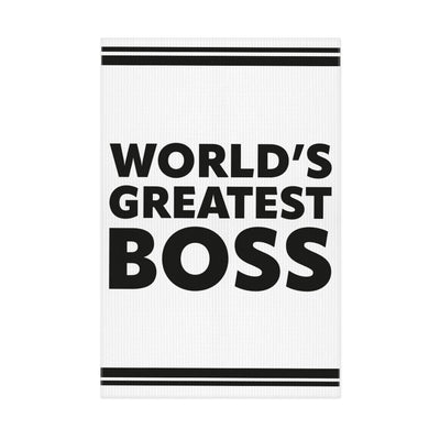 World's Greatest Boss Kitchen Towel - Best Boss Towel - Printed Waffle Towel