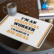 Essential Worker Placemats 2 PCS - Funny Saying Placemats for Kitchen Table - Sarcastic Table Mats