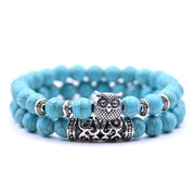 YIZIZAI Owl Bracelet Jewelry Stone Bracelets Men Women Pulseira Masculina Feminina Bileklik Pulseras Mujer Bijoux Armband set