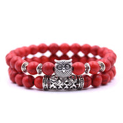 YIZIZAI Owl Bracelet Jewelry Stone Bracelets Men Women Pulseira Masculina Feminina Bileklik Pulseras Mujer Bijoux Armband set