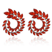 XIYANIKE 10 Colors Rhinestone Statement Earrings 2019 Geometric  Big Round Stud Earrings For Women Crystal Luxury Wedding Gift