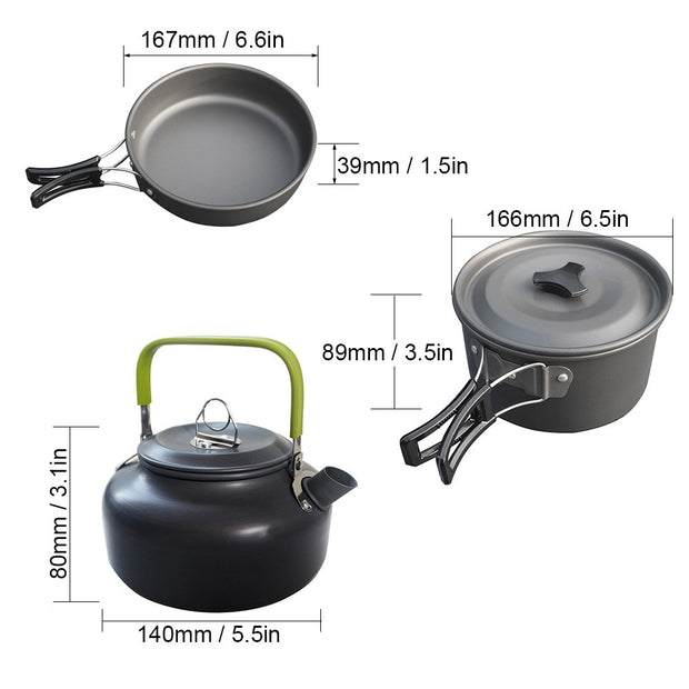 Ultra-light Aluminum Alloy Camping Cookware