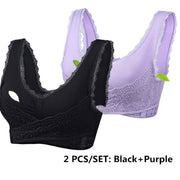 Women Cross Side Buckle Wireless Bra