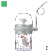 Portable Leakproof Cartoon Feeding Bottles