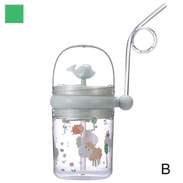 Portable Leakproof Cartoon Feeding Bottles