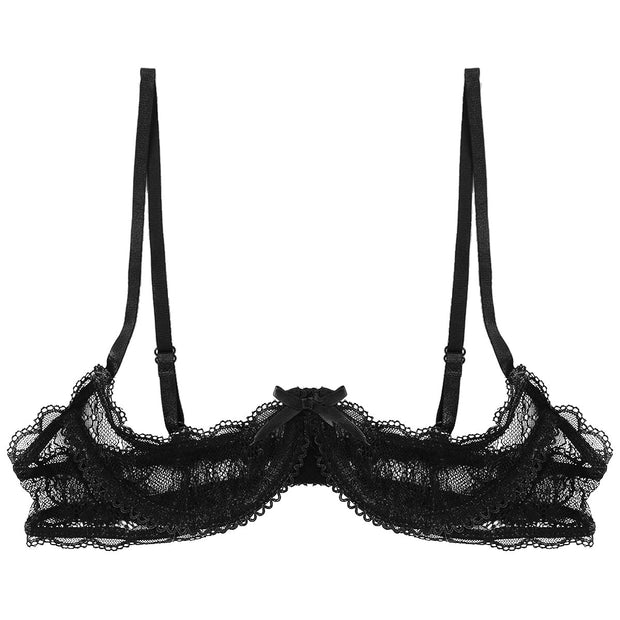 Women See Through Sheer Lace Bra