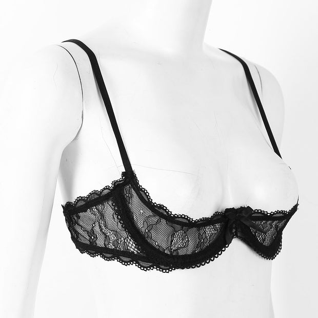 Women See Through Sheer Lace Bra