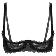 Women See Through Sheer Lace Bra